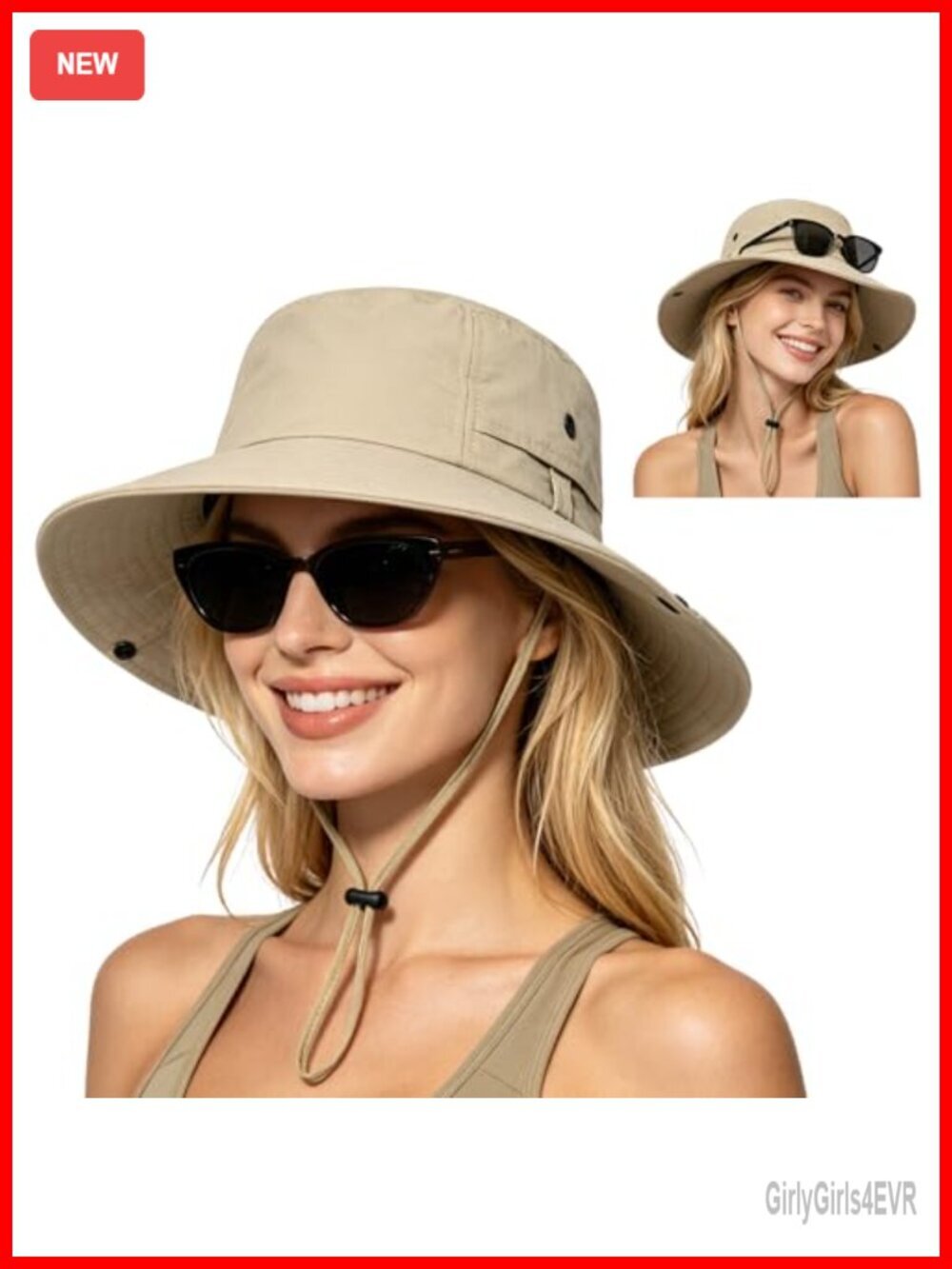 Nylon UPF 50+ Wide Brim Bucket Sun Hat Foldable Outdoor Hiking Beach